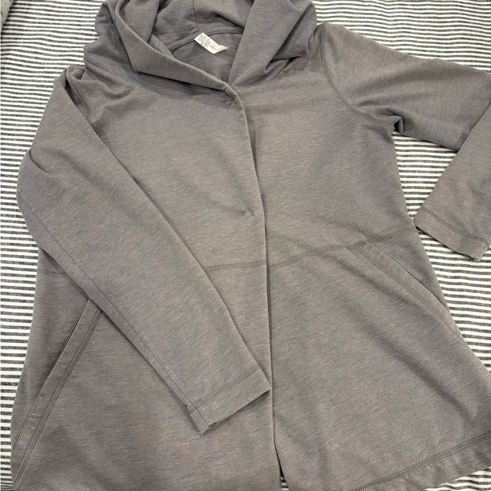 Grey Hooded Shawl Cardigan/Jacket